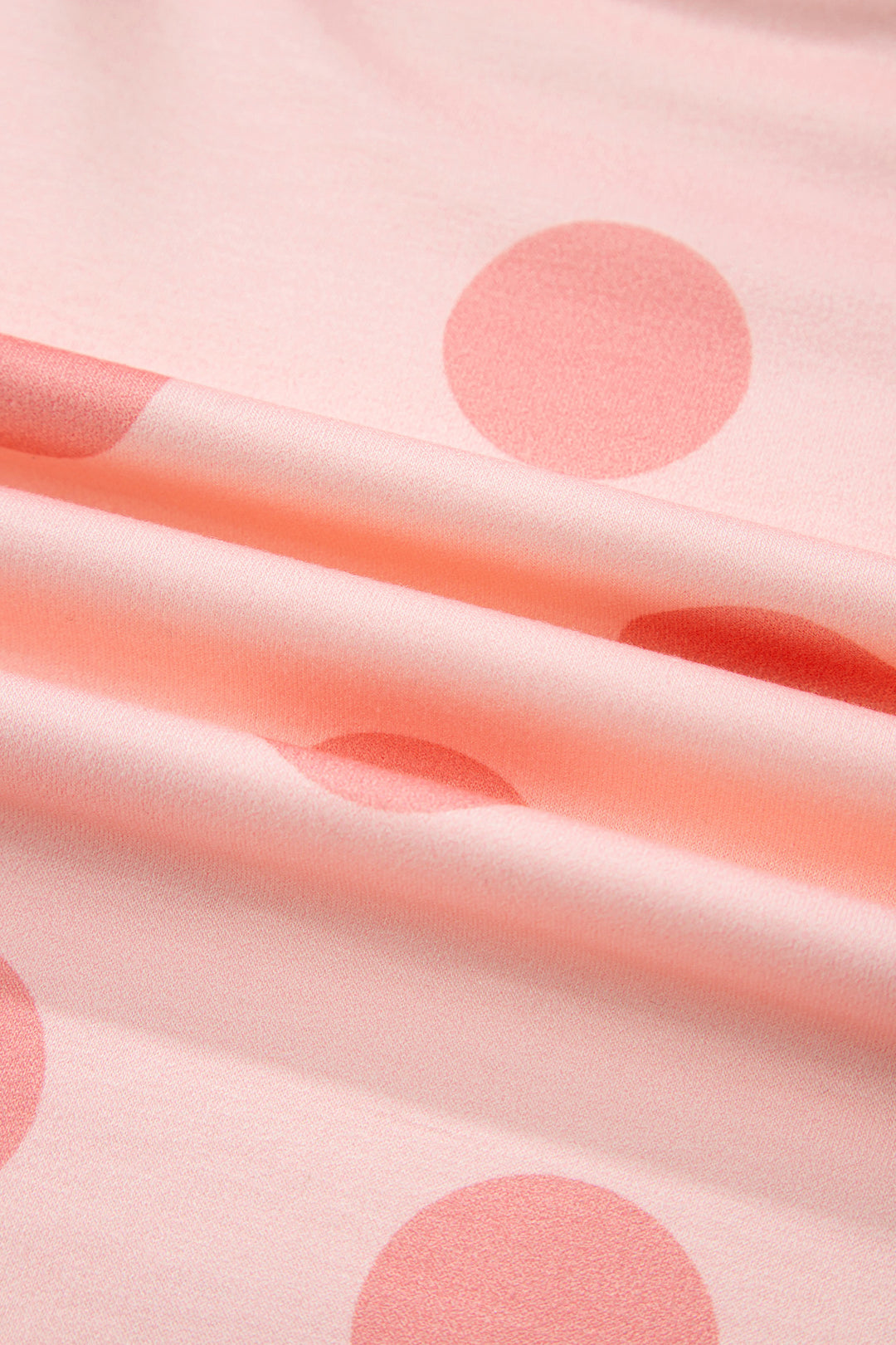 Polka Dot Print Drop Shoulder Pullover Drawstring Shorts Set