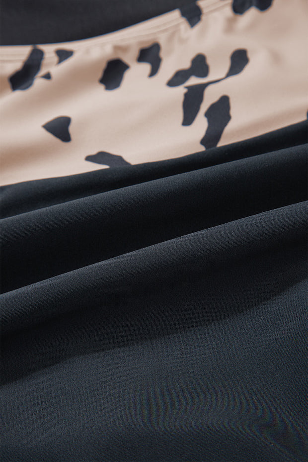 a close up of a black and white fabric
