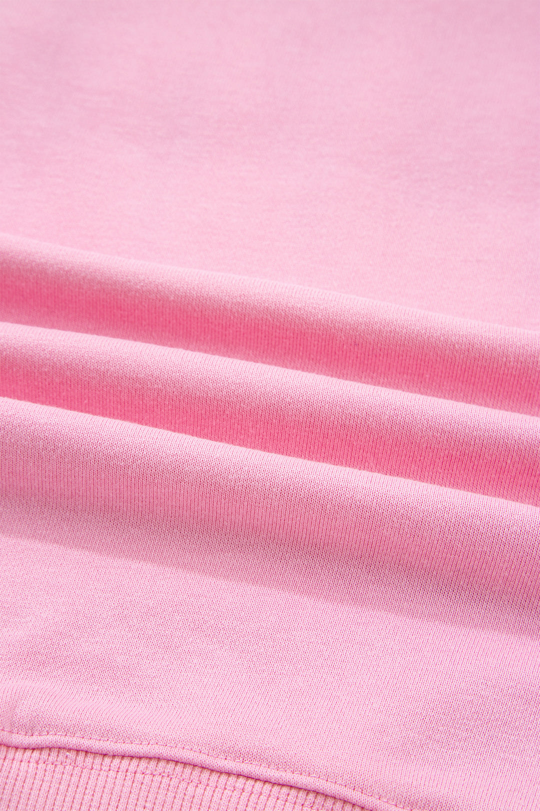 Pink Bow Sequin XOXO Letter Graphic Exposed Seam Baggy Sweatshirt