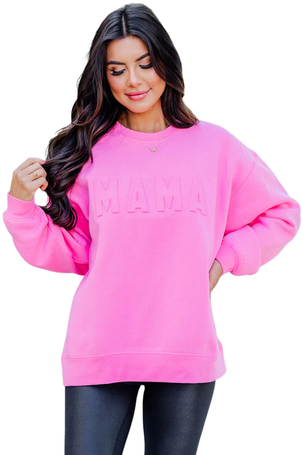 a woman wearing a pink sweatshirt and leggings