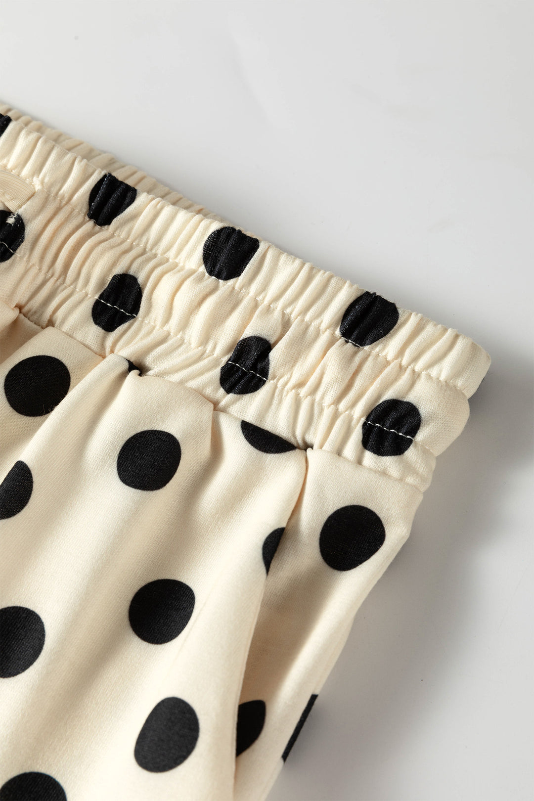 Polka Dot Oversized Top Drawstring Short Set