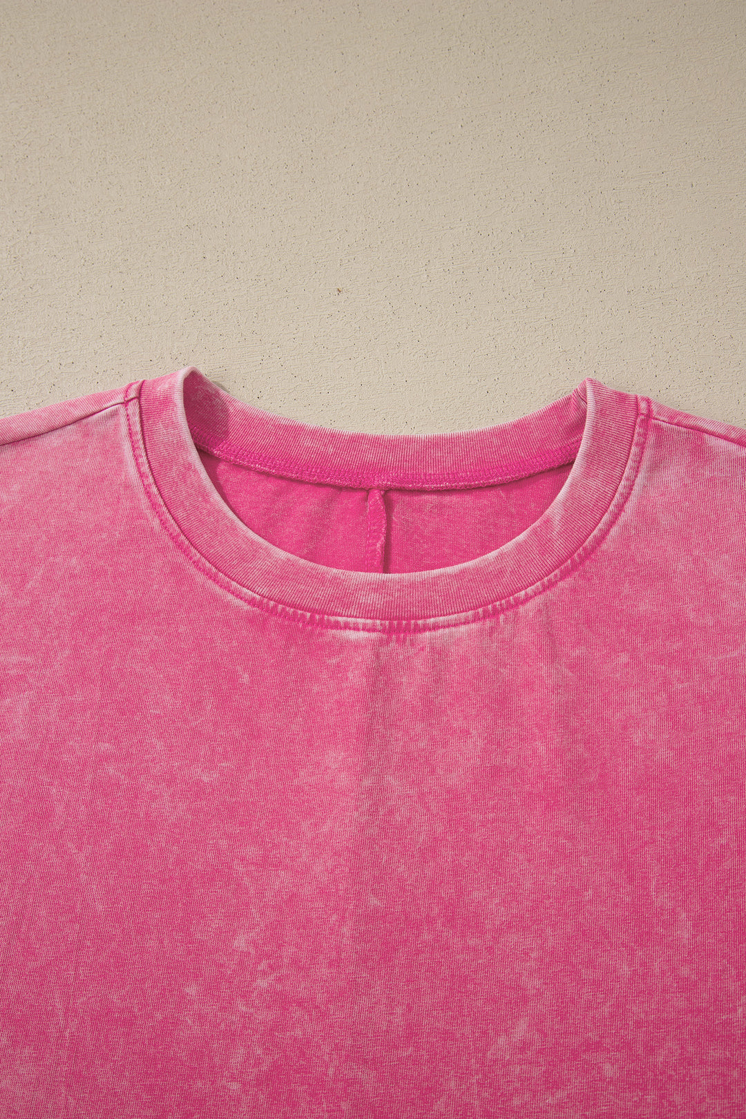 Solid Color Cotton Mineral Washed Oversize Tee