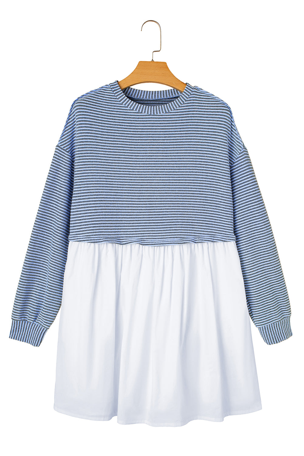 patchwork pleated mini dress PATCHWORK PLEATED MINI DRESS FAKE-2-PIECE
