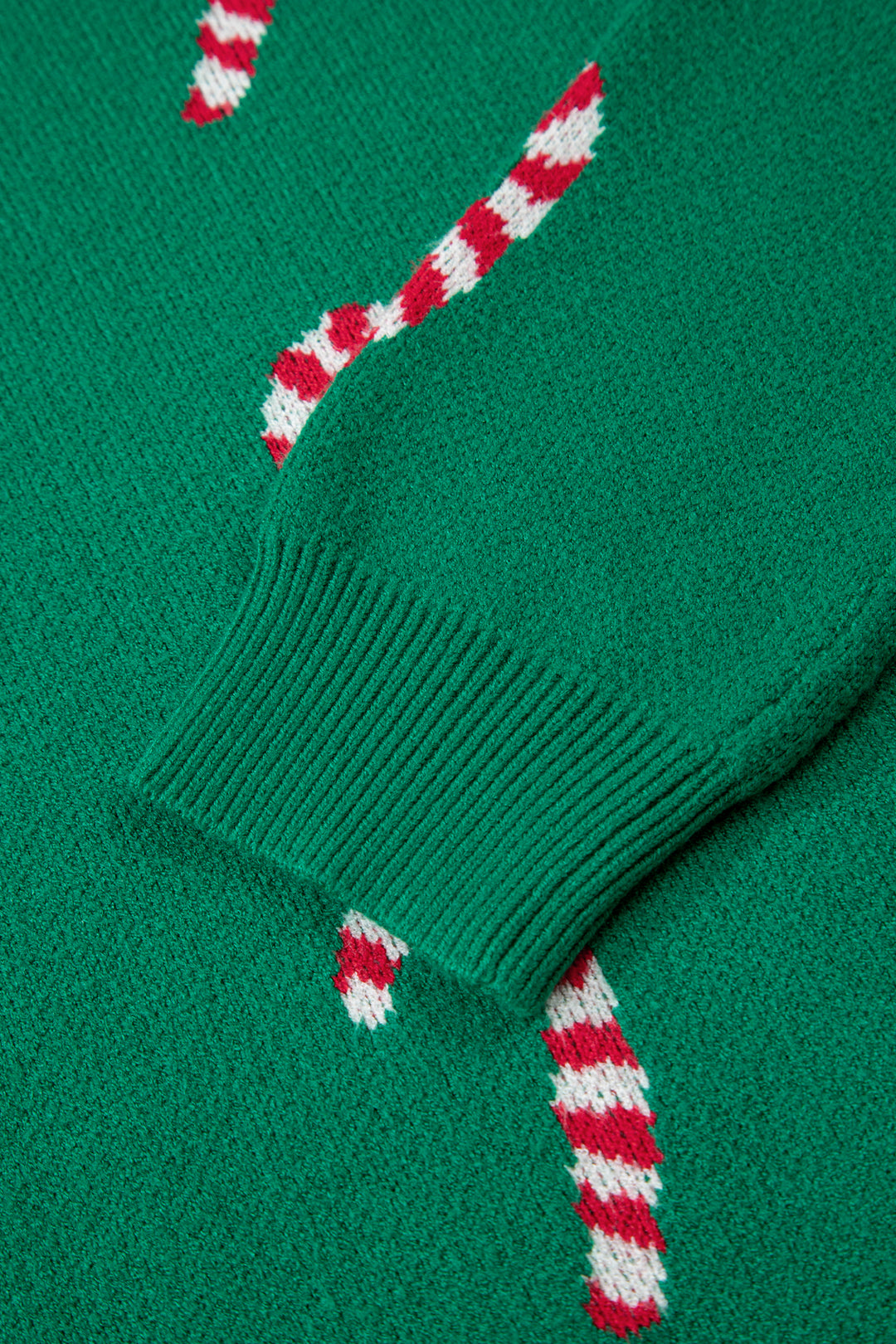 Christmas Candy Cane Holiday Drop Shoulder Sweater