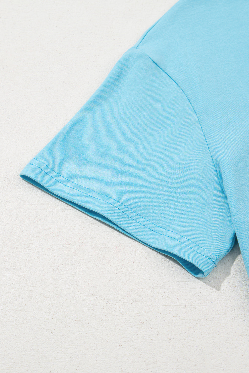 Light Blue MAMA Letter Graphic Neon T Shirt