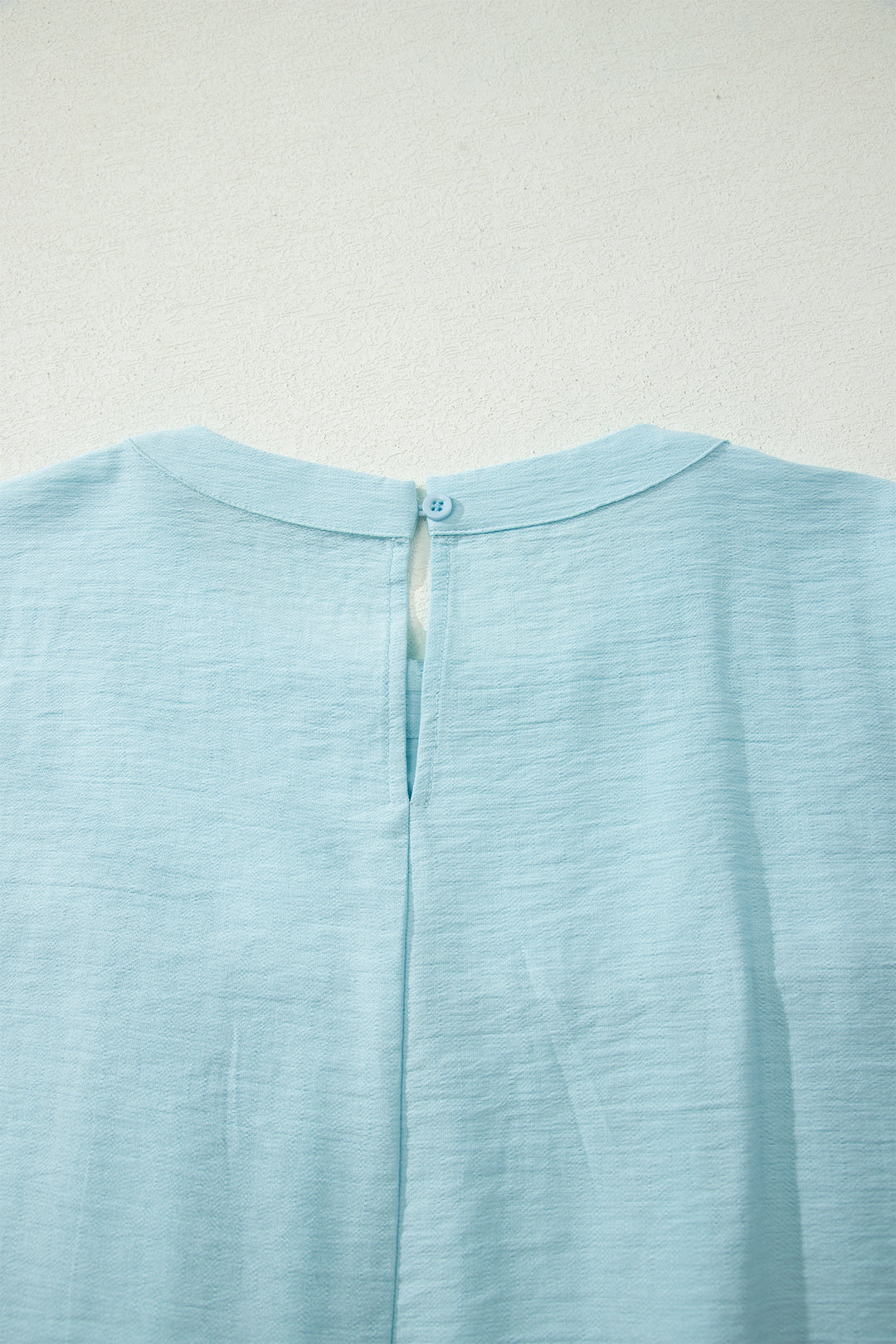 Tie Half Sleeve Pleated Detail Babydoll Blouse