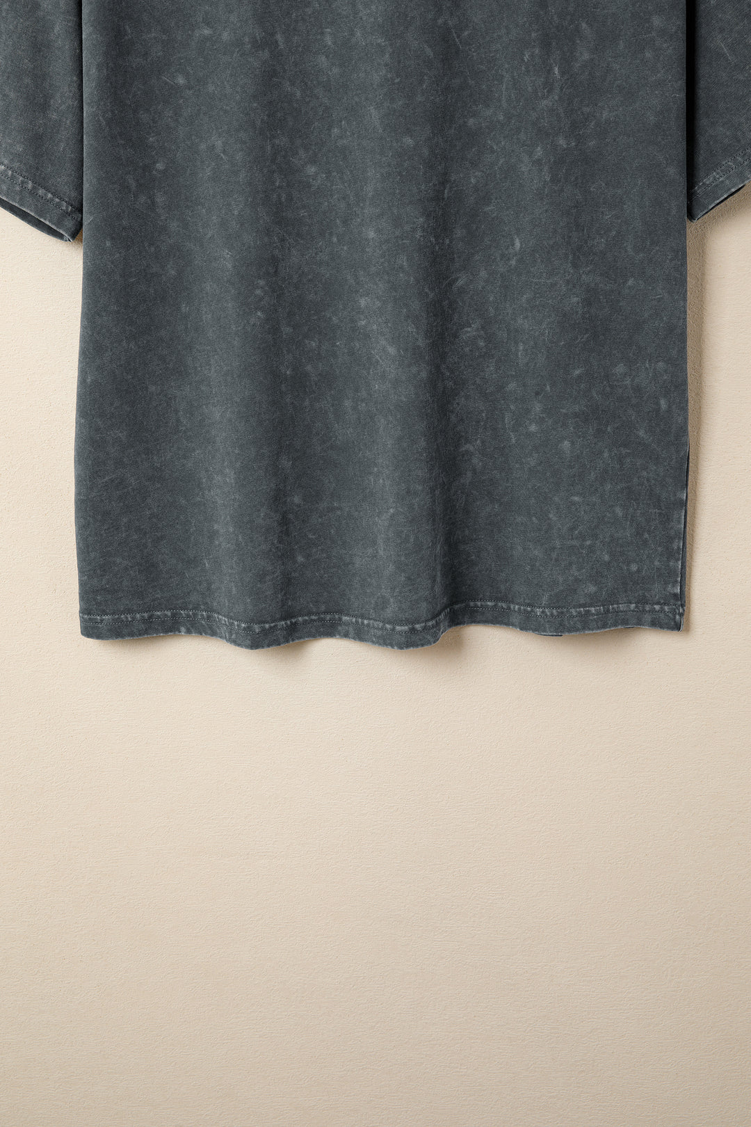 Solid Color Cotton Mineral Washed Oversize Tee