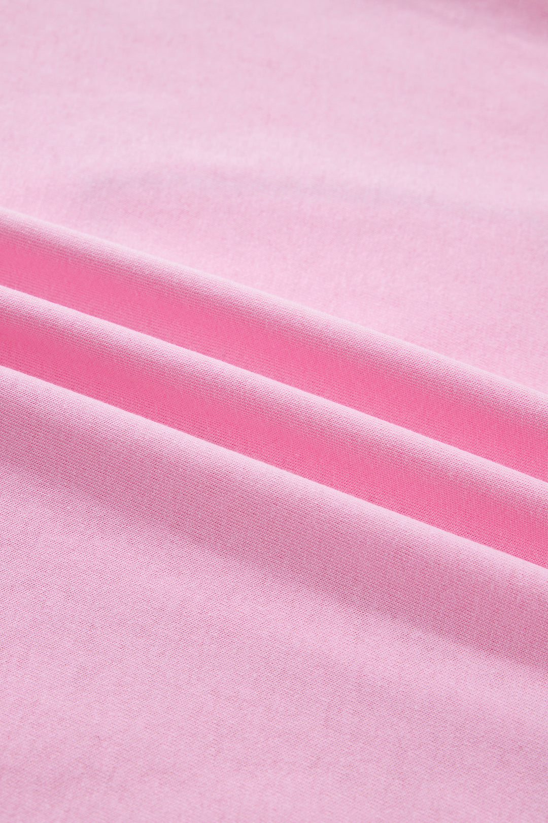 Pink Leopard Bow Embroidered Cotton Round Neck T Shirt