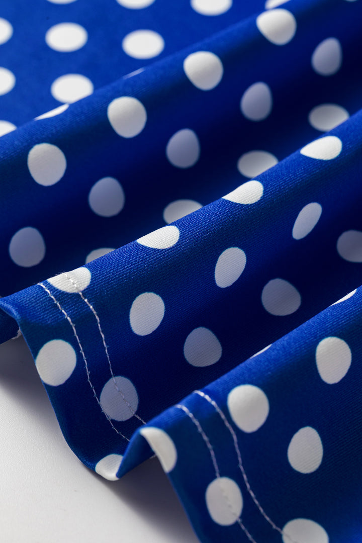 Polka Dot Print Slim Tank Loose Pants 2pcs Outfit