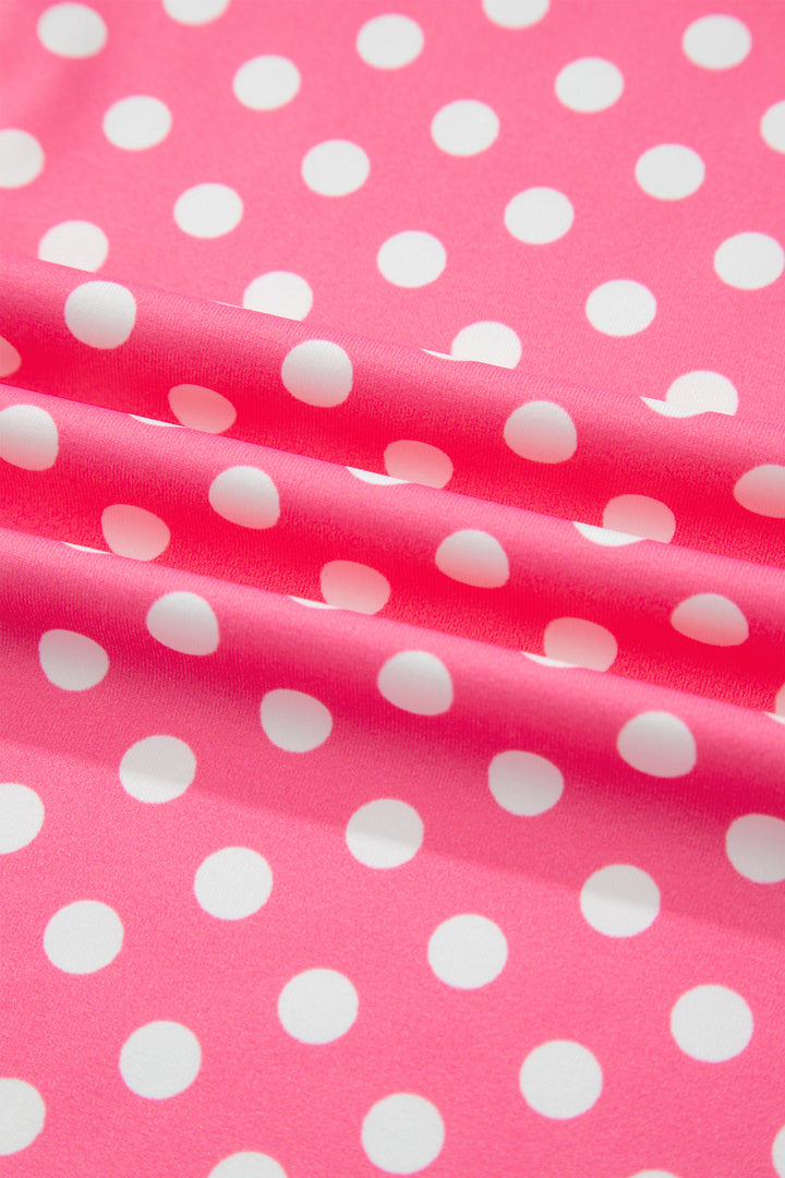 Polka Dot Print Slim Tank Loose Pants 2pcs Outfit
