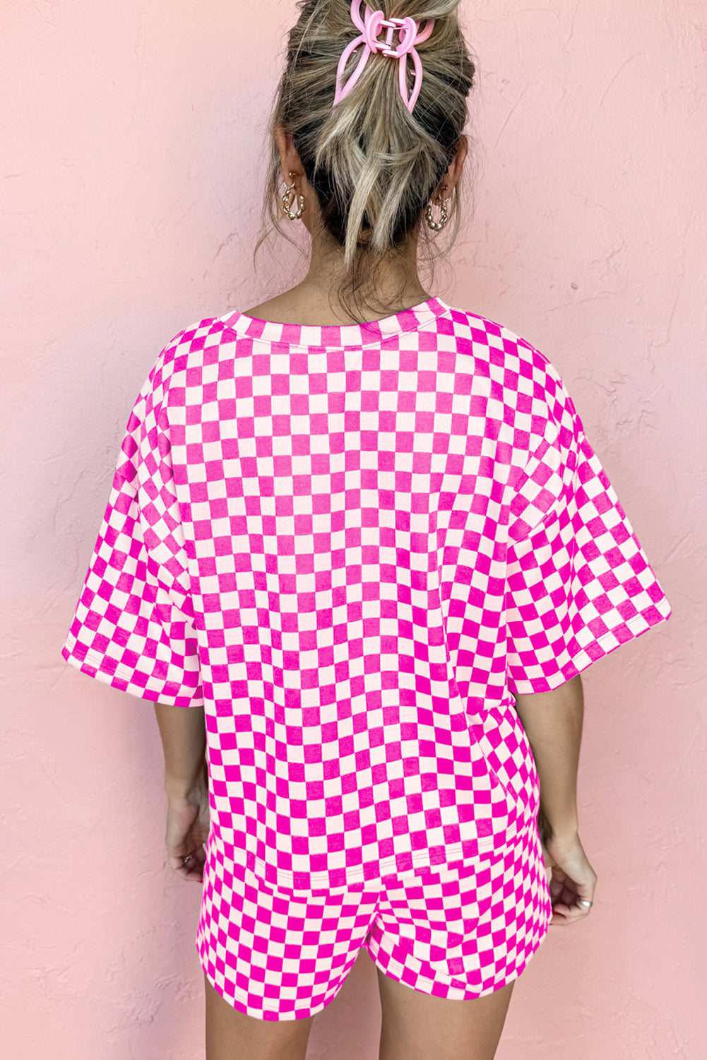 Checkered Top and Short Casual 2pcs Set