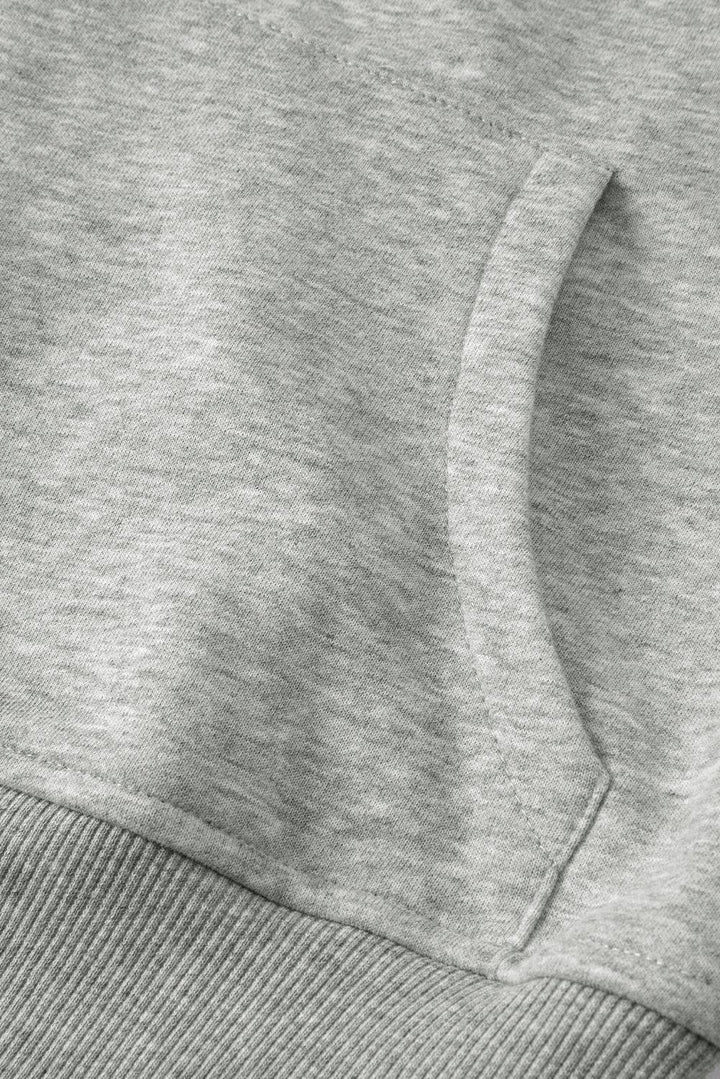 a close up of a person wearing a sweatshirt