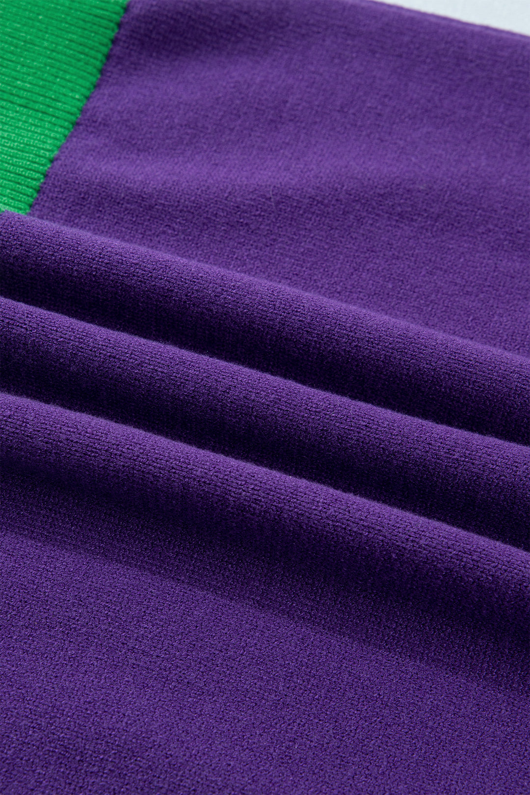 Tillandsia Purple Mardi Gras Tinsel Graphic Short Sleeve Sweater