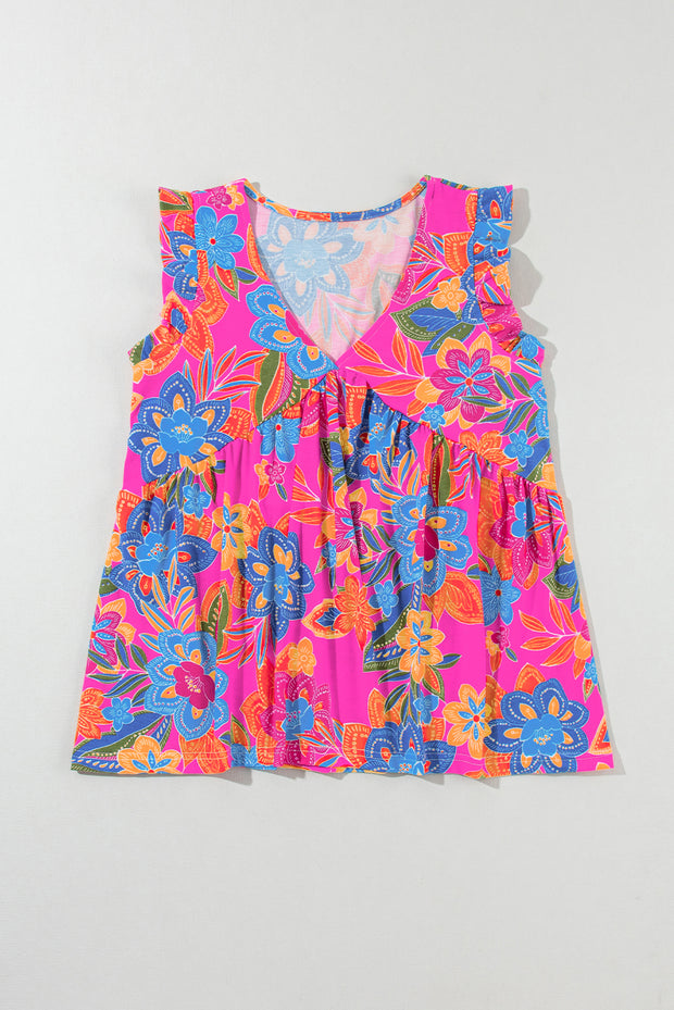 a girl's top with a flower pattern on it