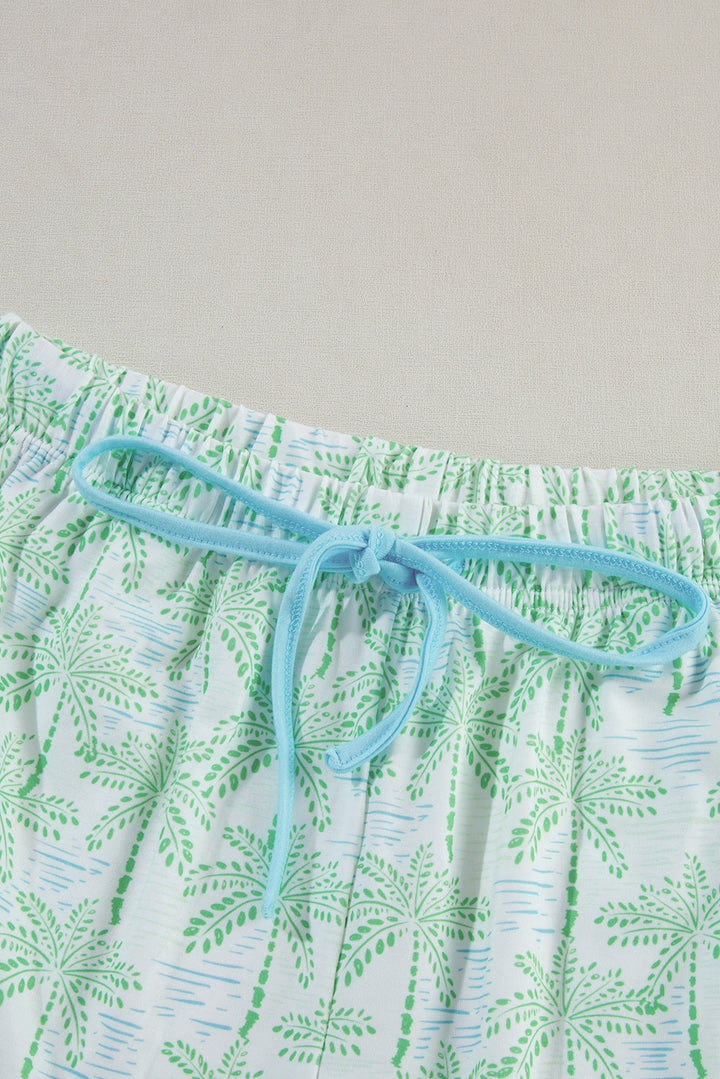 a close up of a green and white shorts