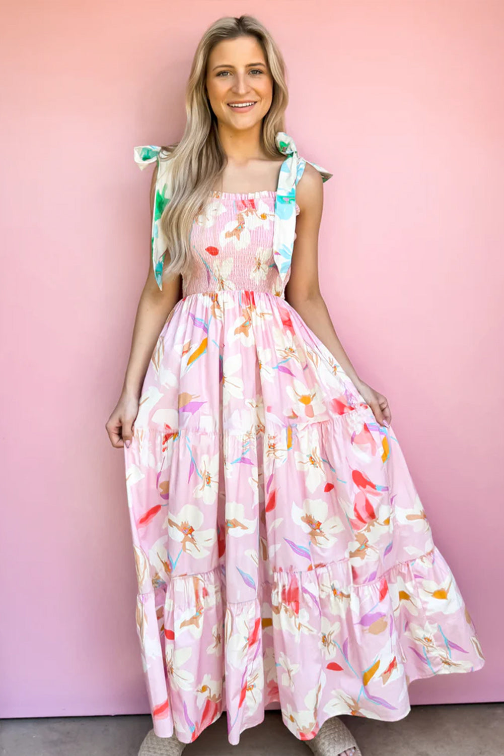 pink smocked maxi dress Buy South Beach Pink Stripe Smocked Maxi Dress from Next USA