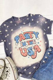 a t - shirt that says party in the usa with stars on it