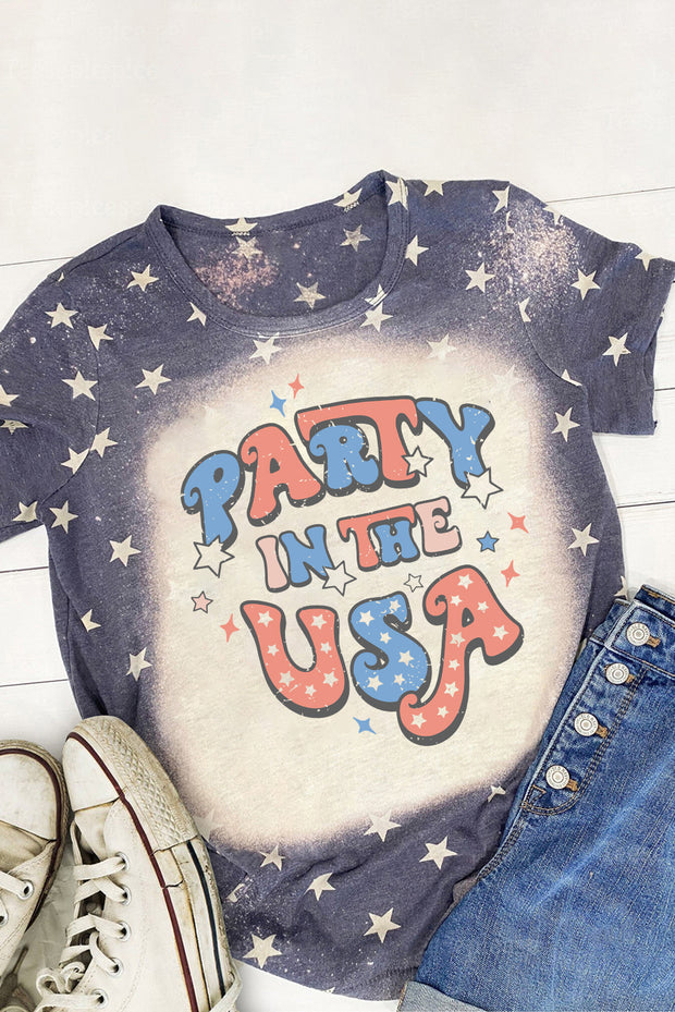 a t - shirt that says party in the usa with stars on it