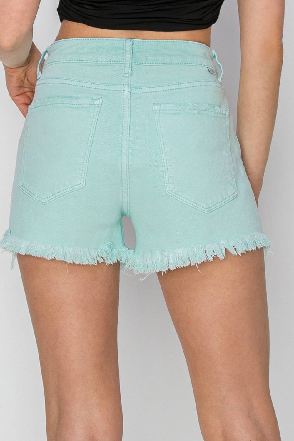 a close up of a person wearing a pair of shorts