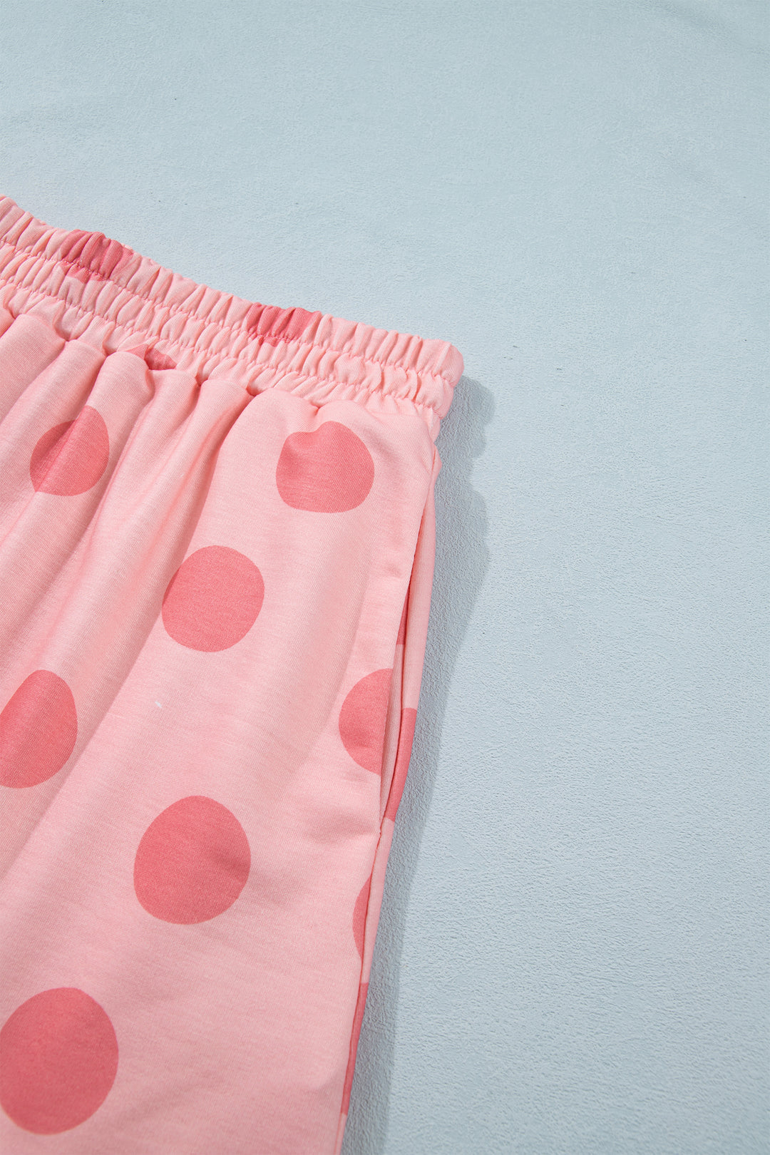 Polka Dot Short Sleeve Top Casual Skort 2pcs Outfit