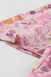 Multicolor Hibiscus Floral Print Ruffle Short Dress -
