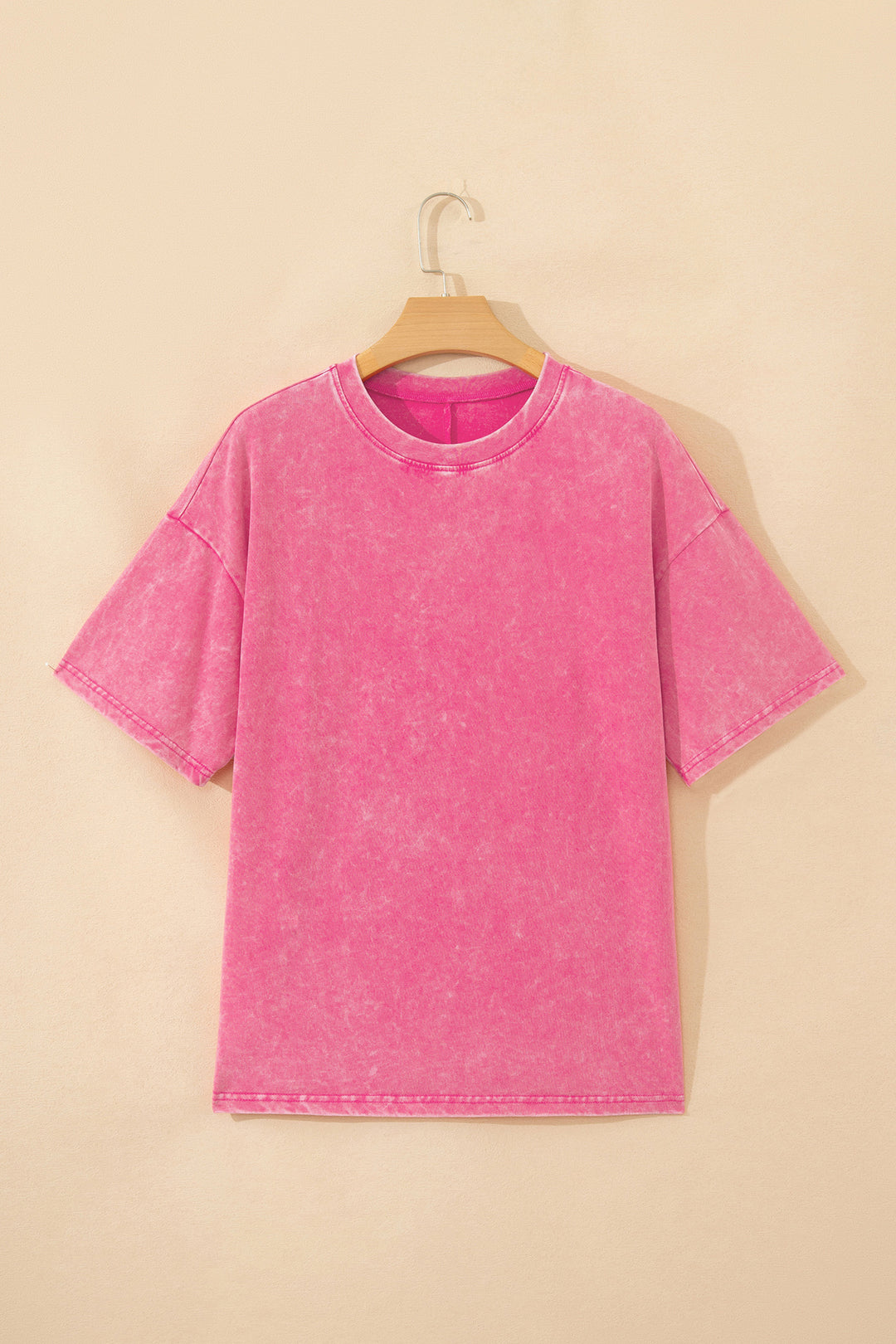 Solid Color Cotton Mineral Washed Oversize Tee