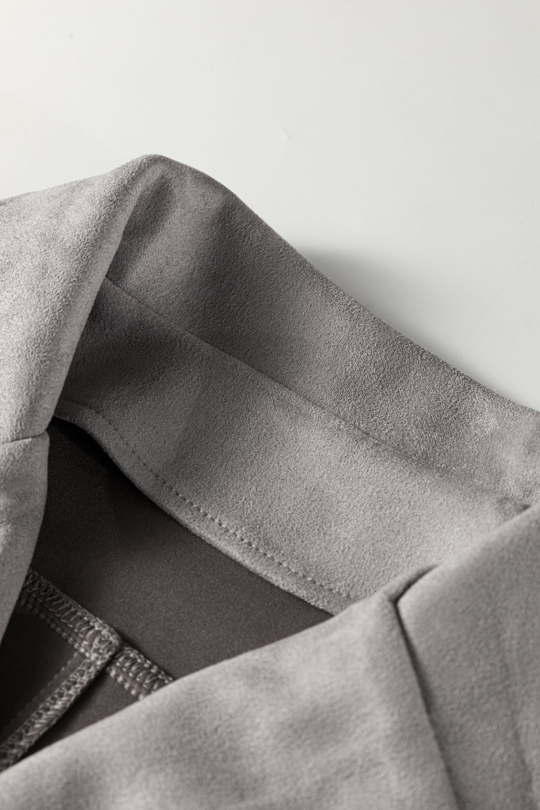 Cropped Fringe Faux Suede Jacket