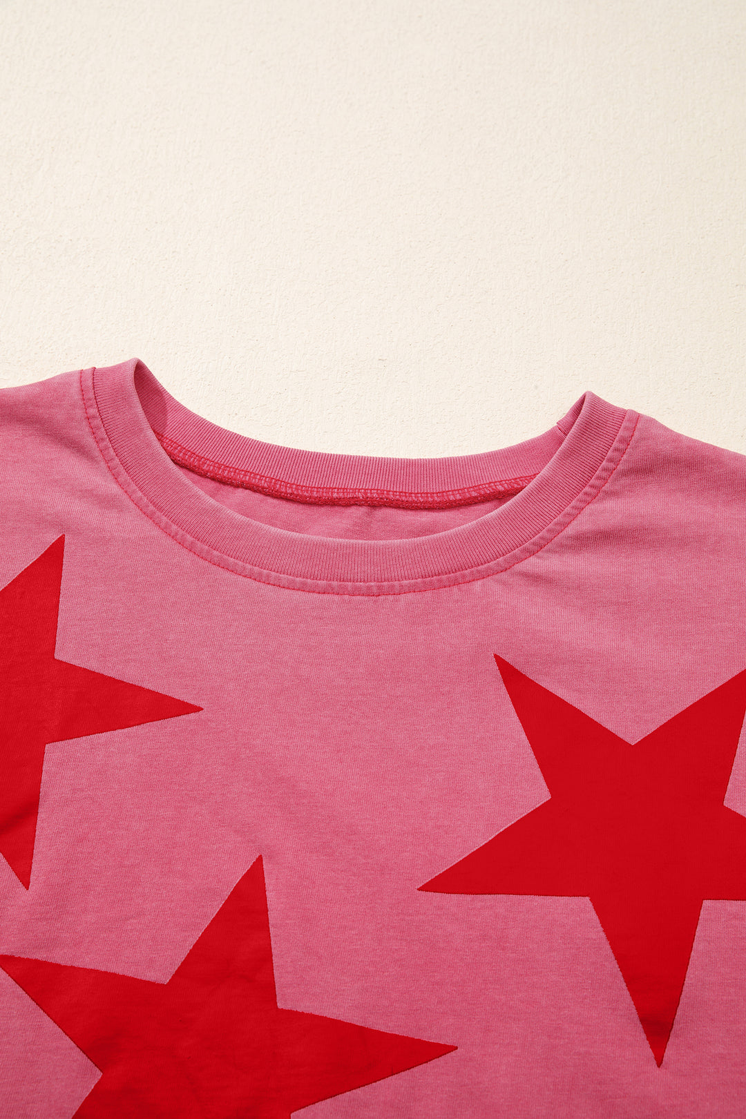 Independence Day Star Printed Mineral Wash T Shirt