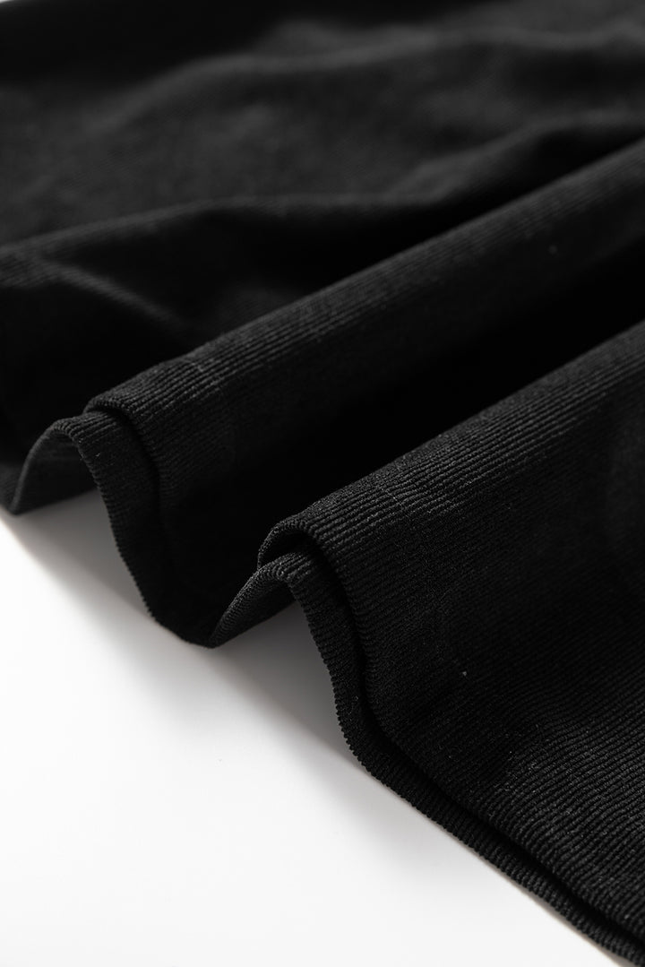 Corduroy Half Button Collared Long Sleeve Mini Dress