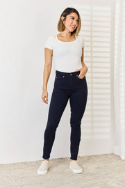 Judy Blue Full Size Garment Dyed Tummy Control Skinny Jeans -