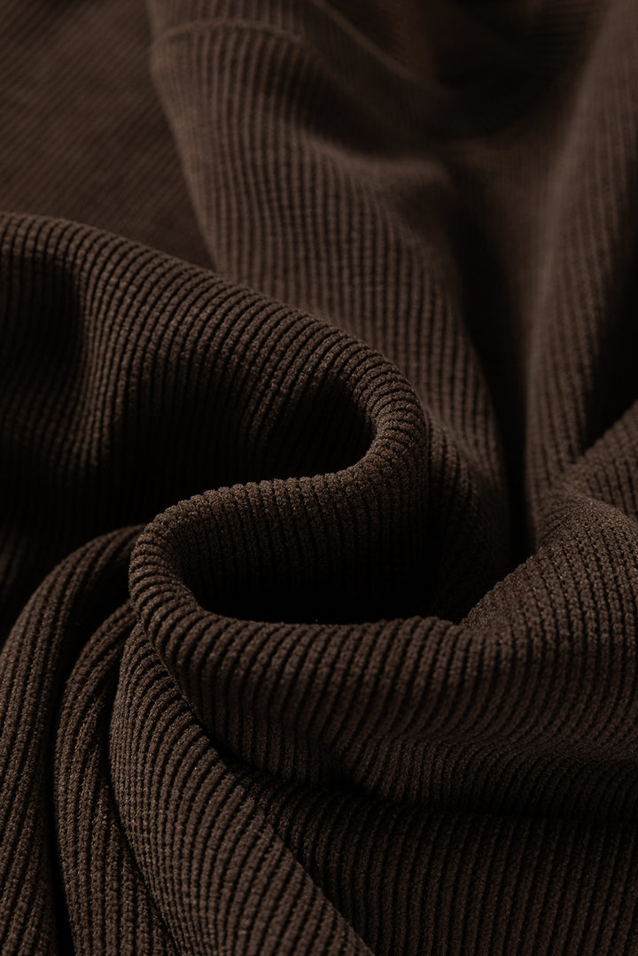 Solid Color Textured Knit Drop Shoulder Pullover Drawstring Shorts Set