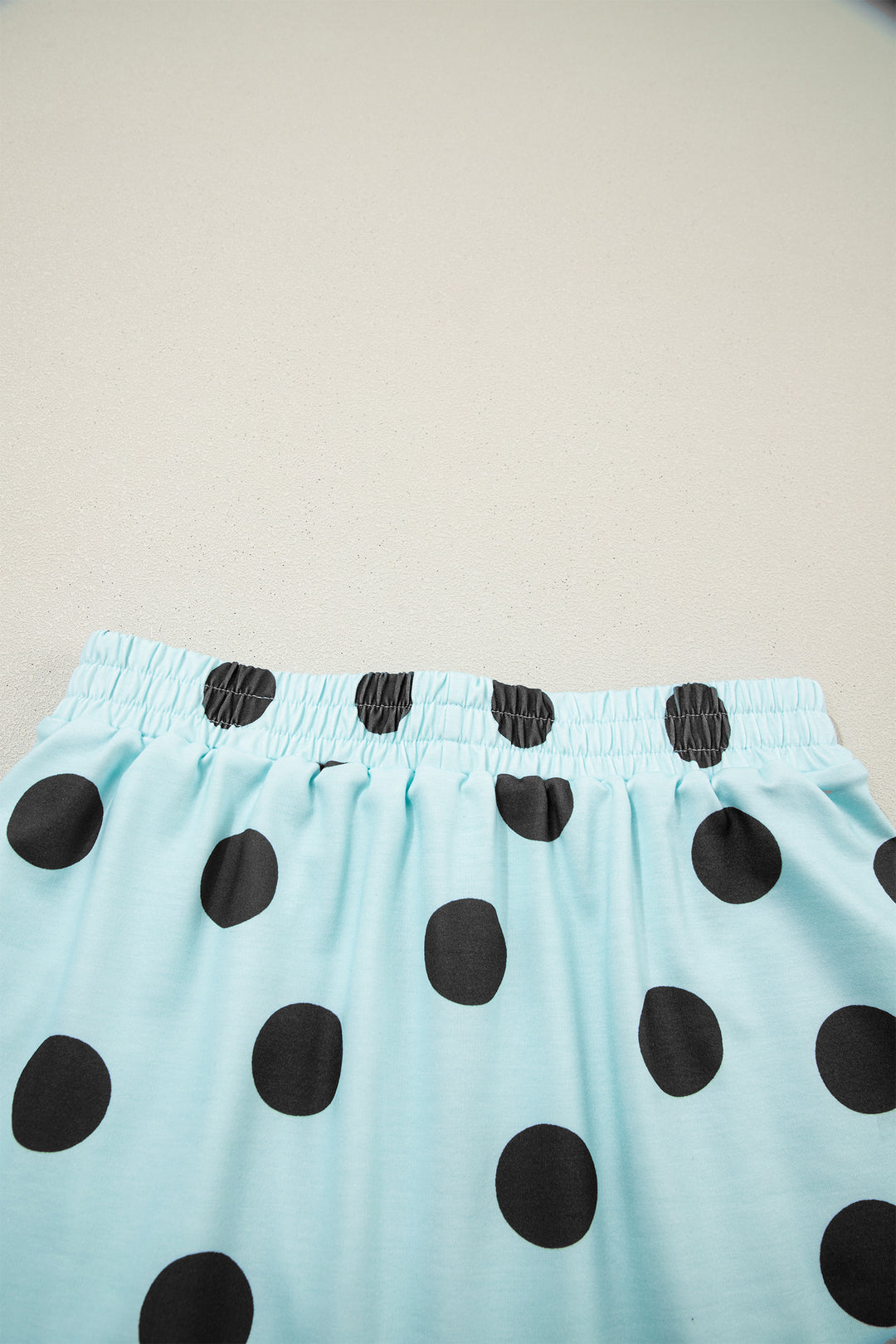 Polka Dot Short Sleeve Top Casual Skort 2pcs Outfit