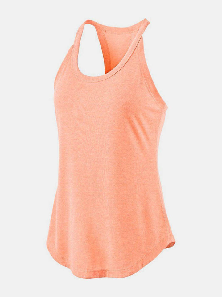 a women's tank top with an open back