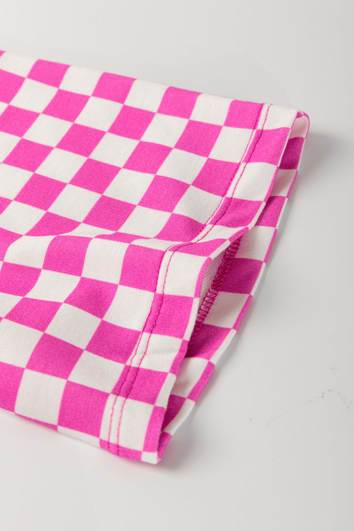 Checkered Top and Short Casual 2pcs Set