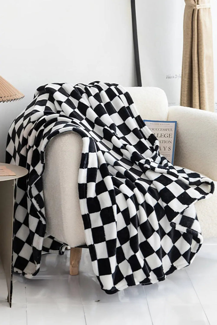 Checkerboard Printed Soft Throw Blanket 120*200cm