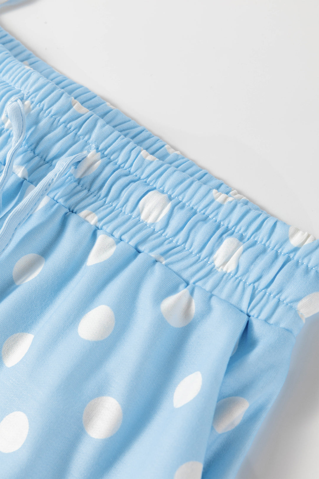 Polka Dot Oversized Top Drawstring Short Set