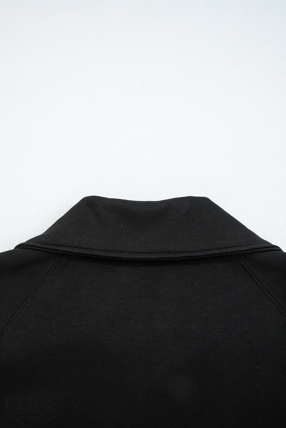 Zip Collar Long Sleeve Top Drawstring Pants Set