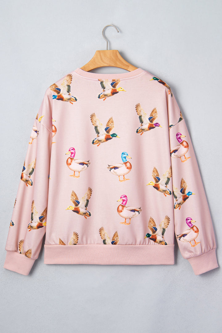 Multicolour Western Print Drop Shoulder Long Sleeve Sweatshirt