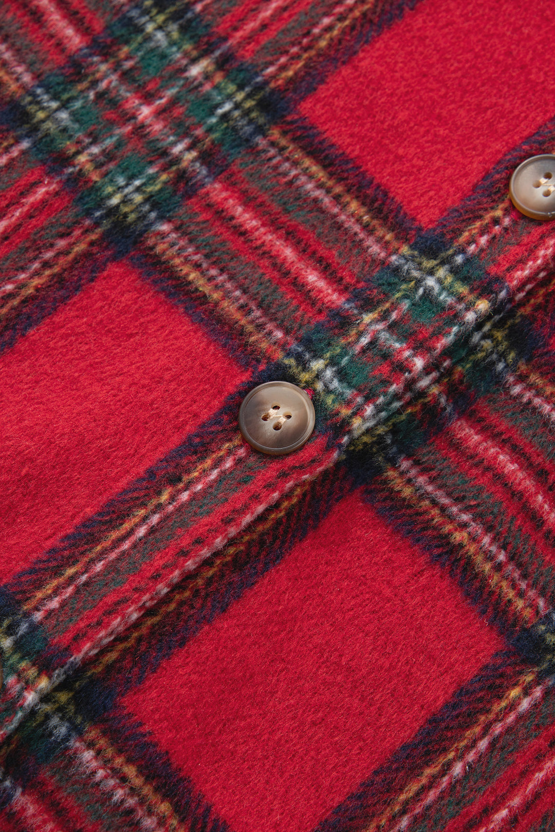 Red Plaid Button Front Shacket