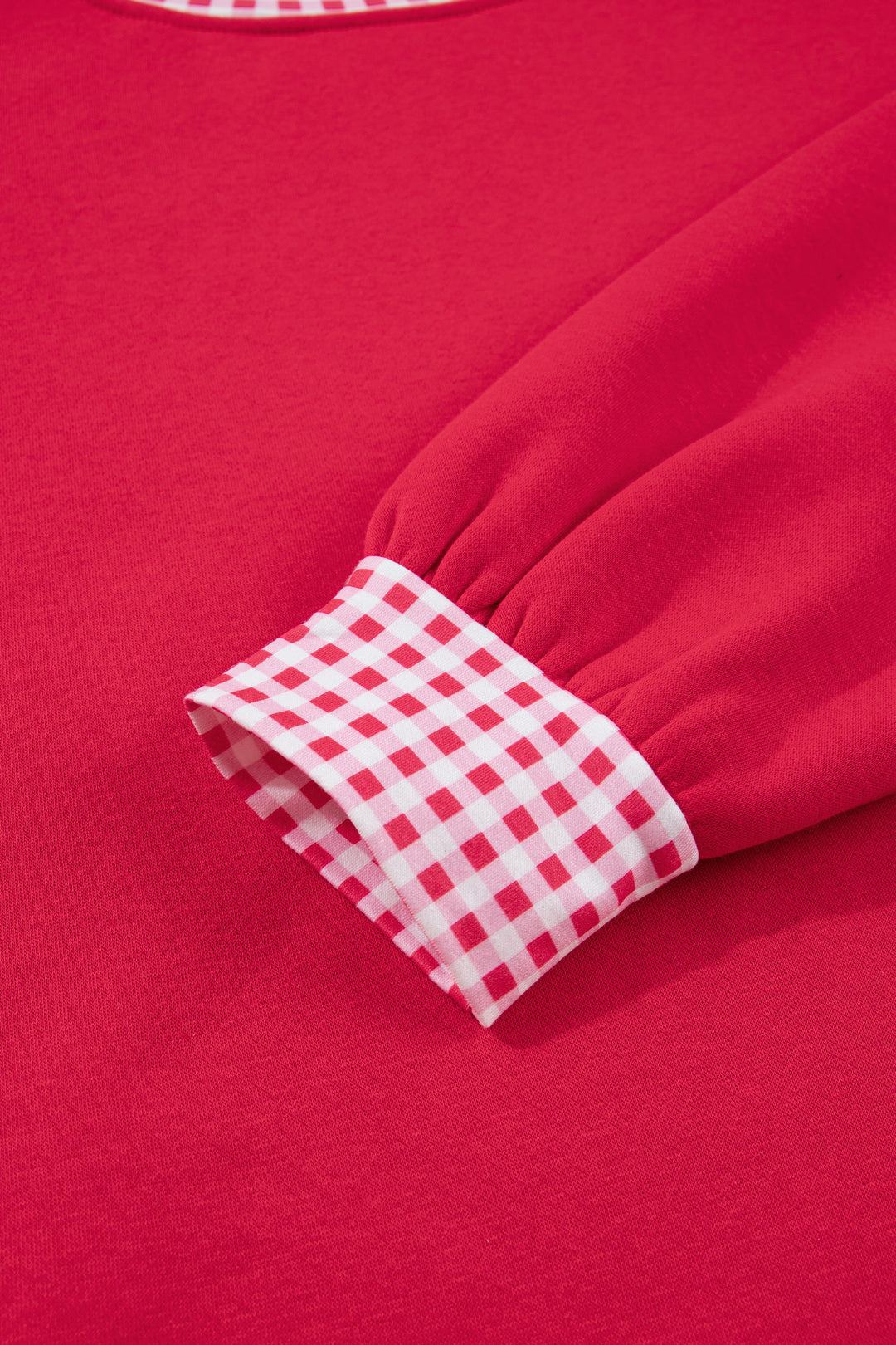 Colorblock Polka Dot Contrast Trim Oversized Sweatshirt