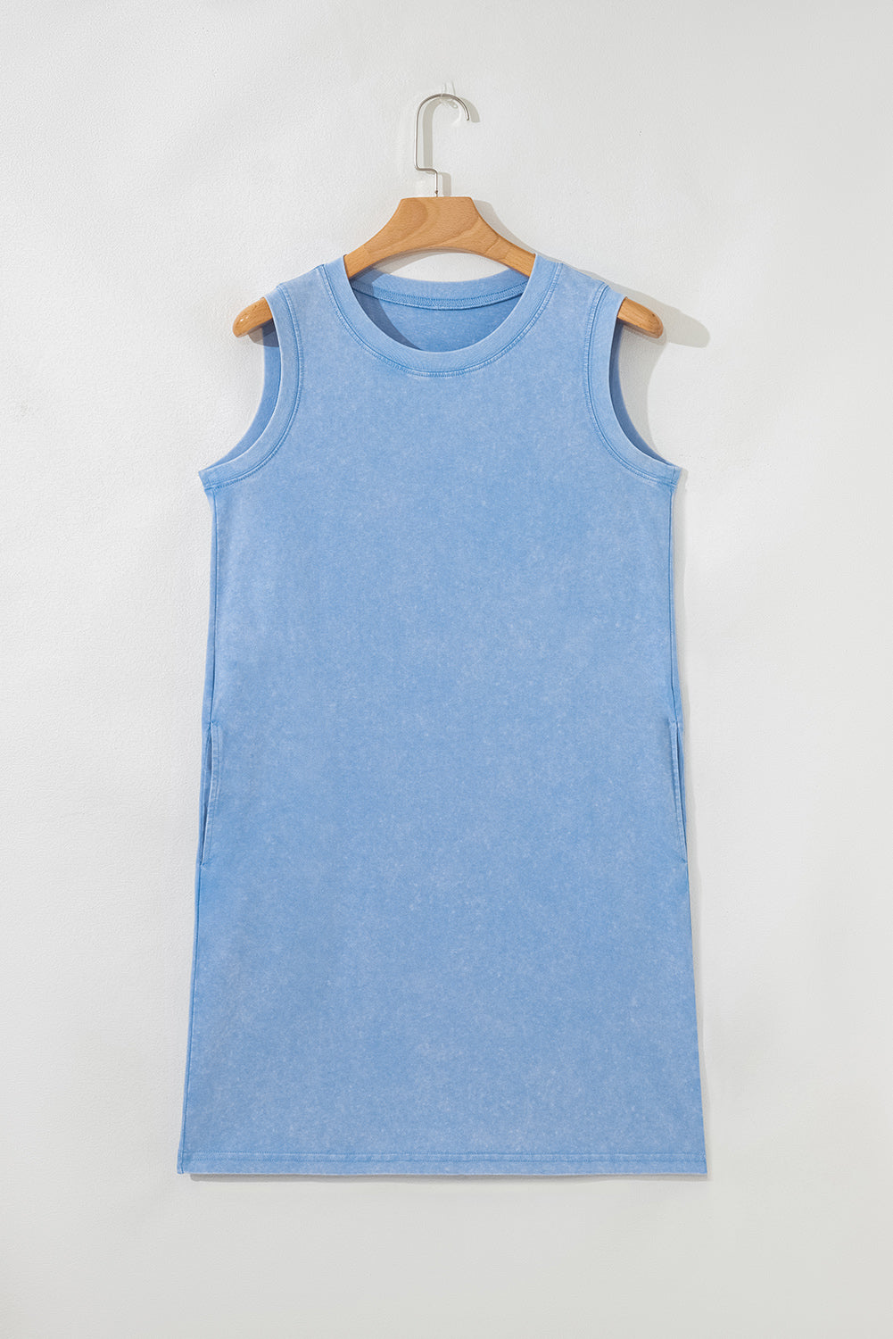 Mineral Wash Tank Mini Dress with Pockets