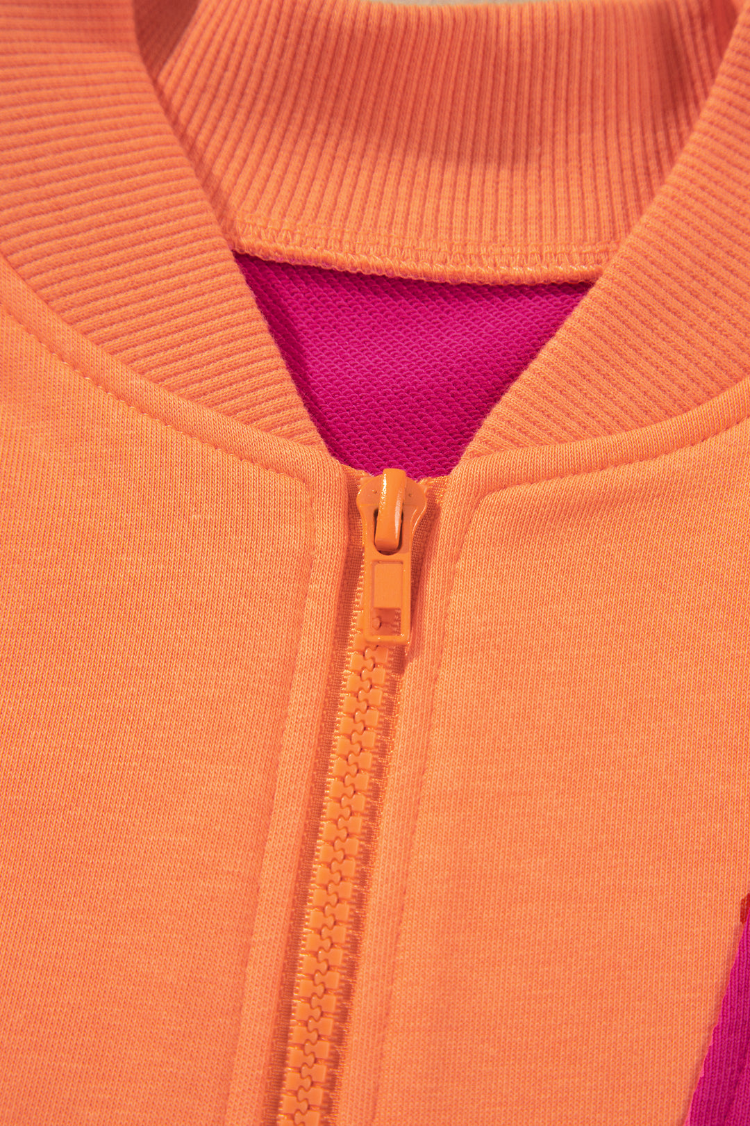 Color Block Accent Half Zip Top Athleisure Shorts Set