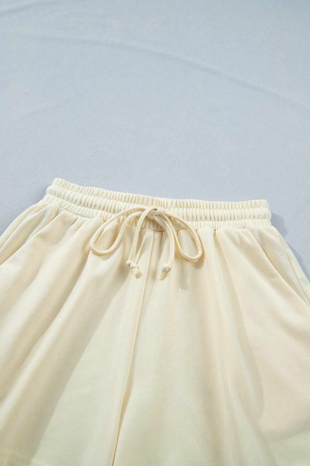 Leopard Bow Patched V Neck Loose Tee Drawstring Shorts 2pcs Outfit