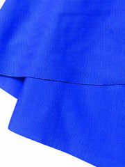a close up of a blue skirt on a white background