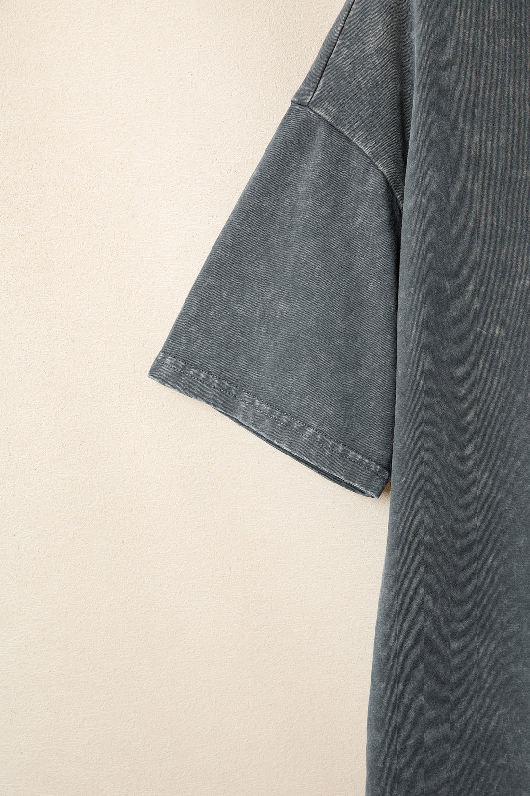 Solid Color Cotton Mineral Washed Oversize Tee