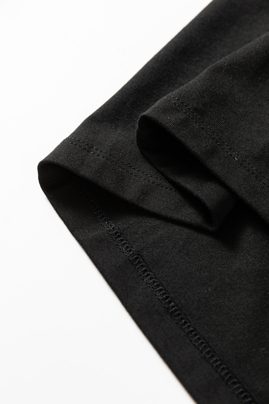 Black Slim Fit High Neck Long Sleeve Basic Top