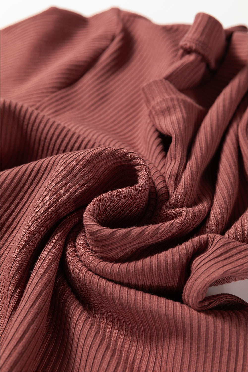 Ribbed Long Sleeve Crew Neck Solid Color Bodysuit