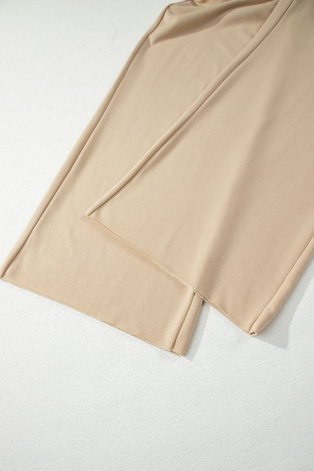 Solid Color Loose Tee Drawstring Wide Leg Pants 2pcs Outfit