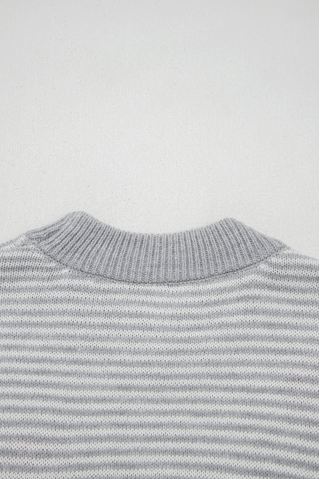 Stripe Contrast Heart Pattern Valentine Knit Sweater