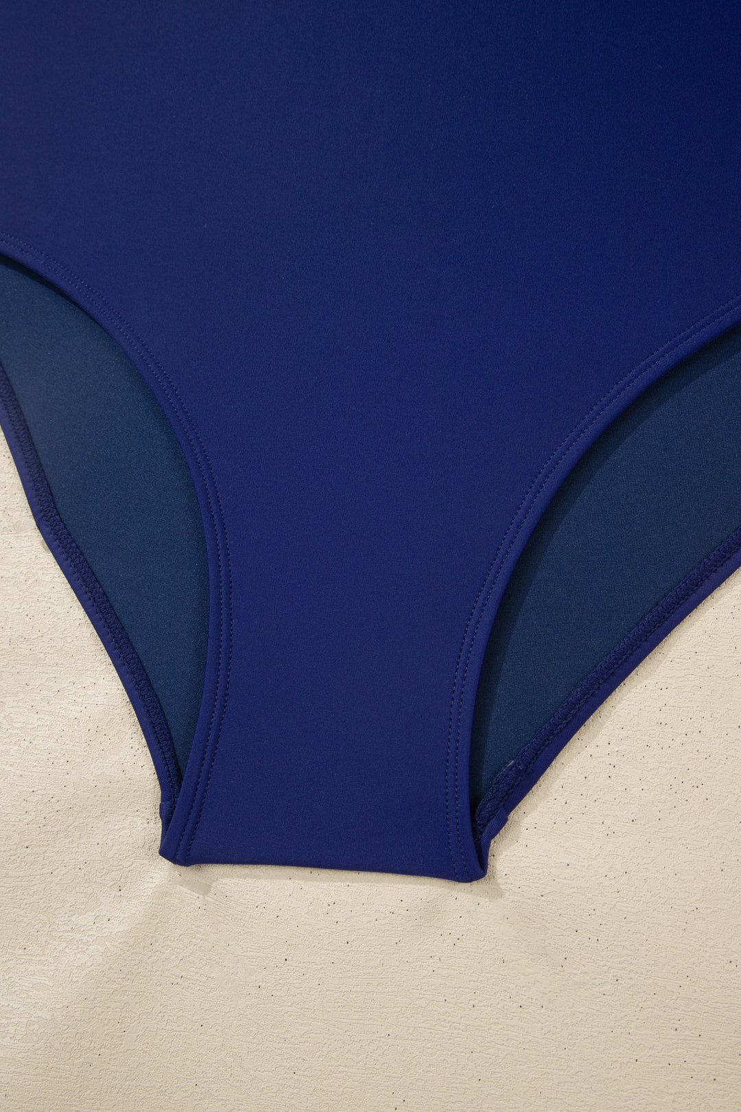 Stitched Trim V Neck Textured Mix and Match High Waist Bikinis